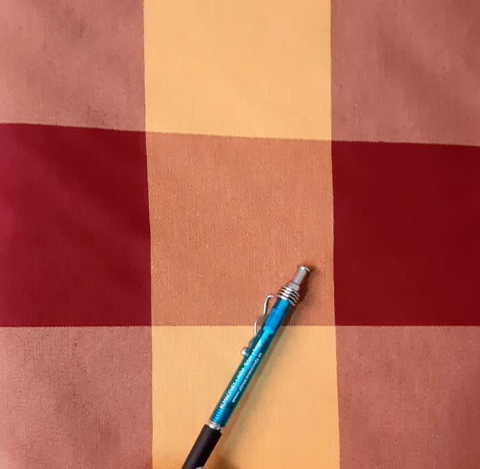 Tela Loneta cuadros granate 1,40 x 2,80 m - 1