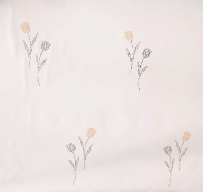 Tela loneta tulipanes verdes 280 - 1