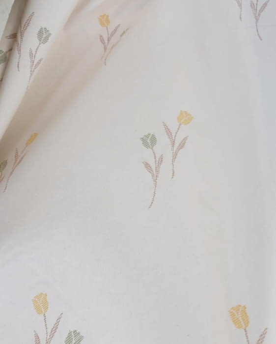 Tela loneta tulipanes verdes 280 - 5