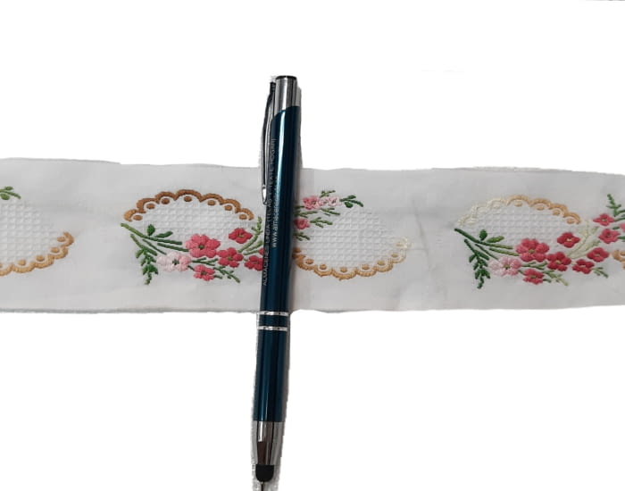 Greca bordada rosa - 2