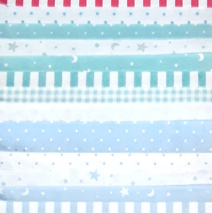 Telas infantiles estrellas, rayas y topos - 1