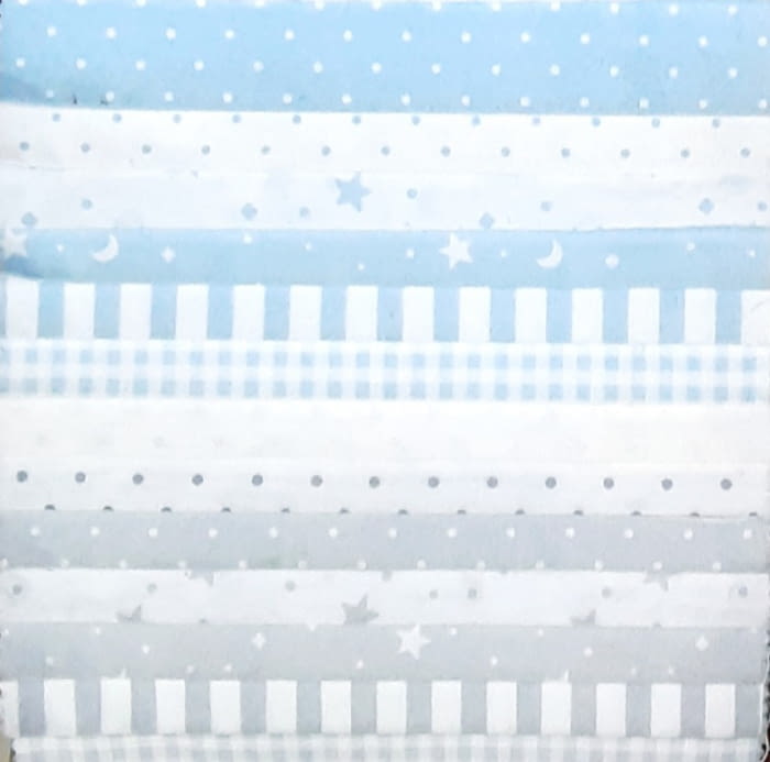 Telas infantiles estrellas, rayas y topos - 4