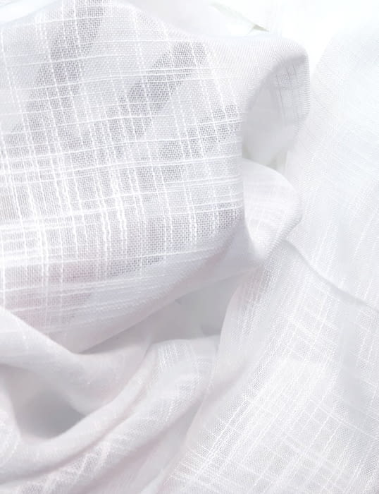 Tela visillo Venice 15% lino rústico blanco - 3