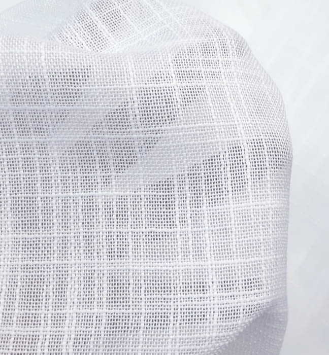 Tela visillo Venice 15% lino rústico blanco - 5