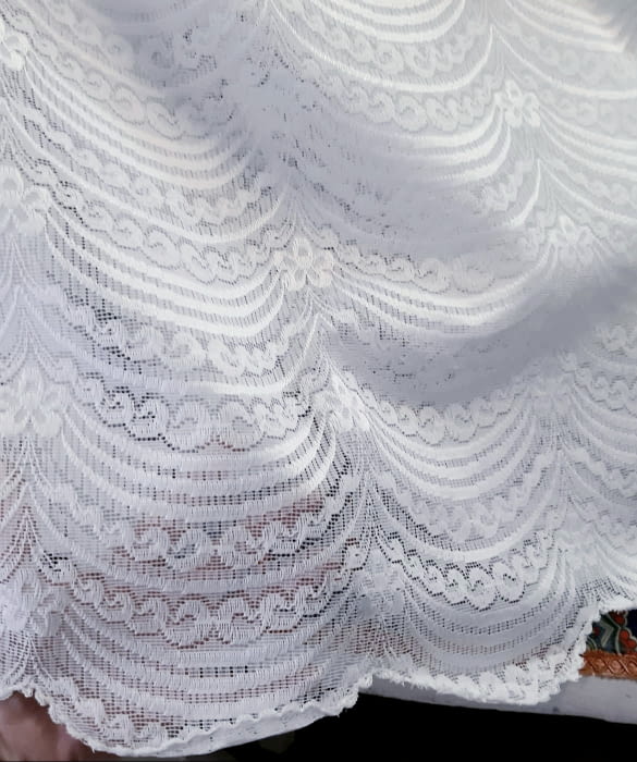 Tela visillo encaje ondas