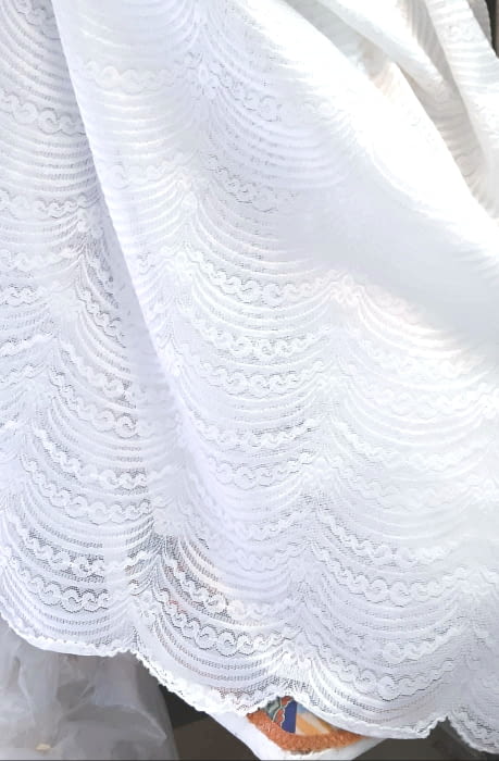 Tela visillo encaje ondas - 1