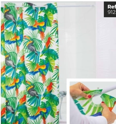 Cortina baño loros - 4