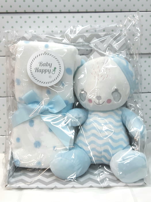 Muñeco bebé mantita azul