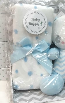 Muñeco bebé mantita azul - 1