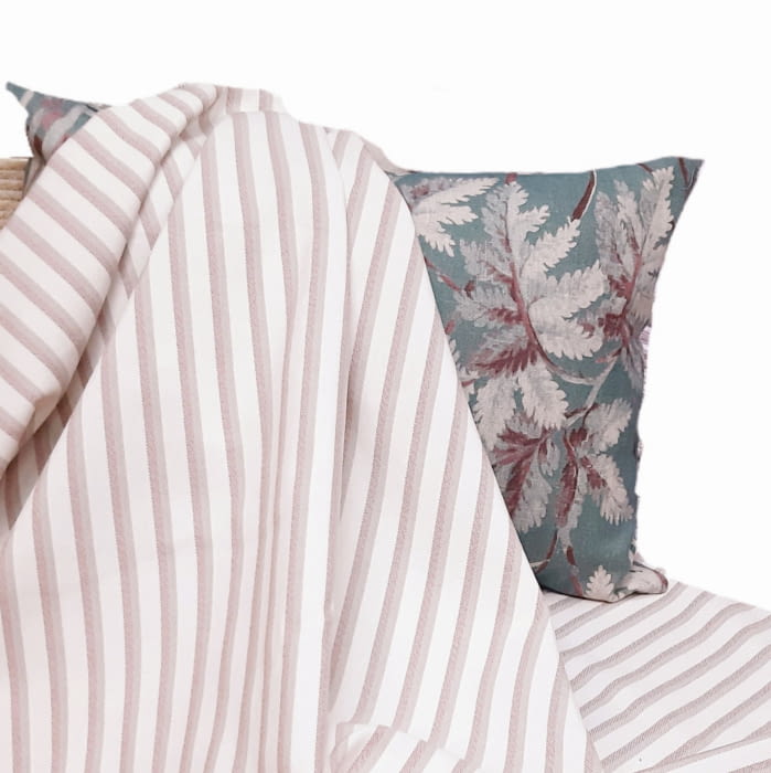 Tela lona City rayitas rosadas - 4