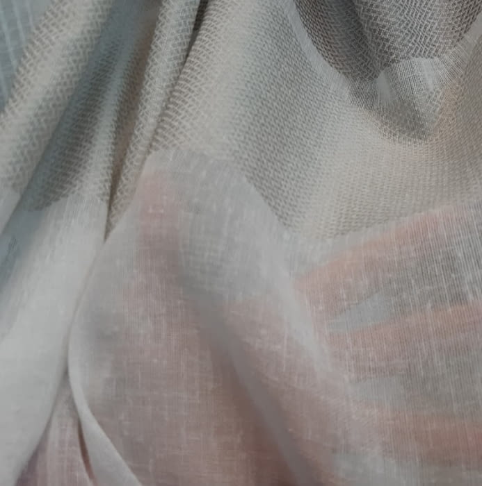 Tela visillo rayas horizontales marrón - 2