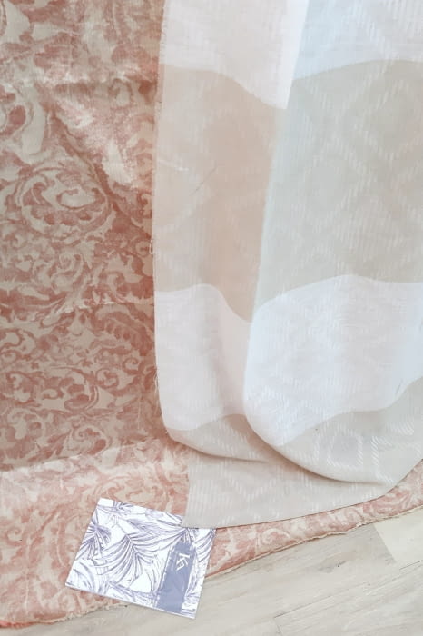 Visillo franjas beige rombos - 5