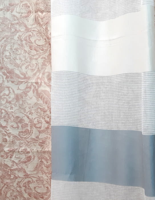 Tela visillo franjas azul 4 - 1