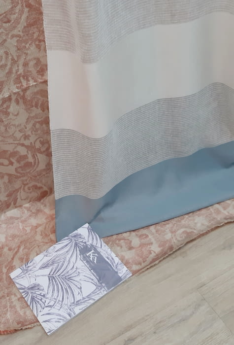 Tela visillo franjas azul 4 - 2