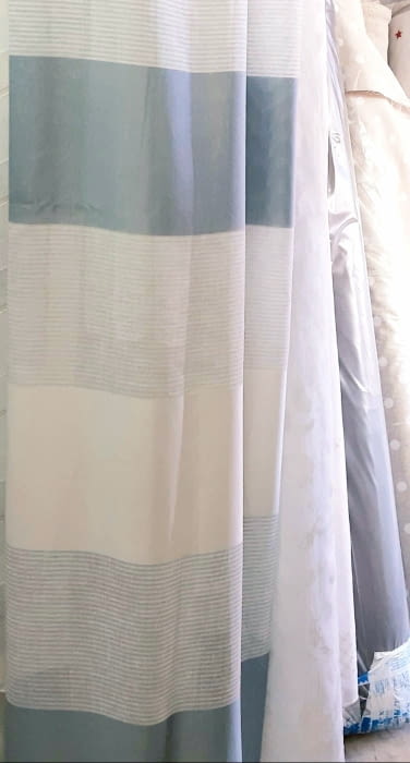 Tela visillo franjas azul 4 - 5