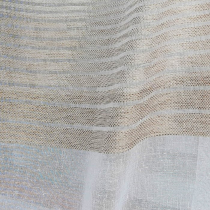 Tela visillo rayas horizontales beige - 2