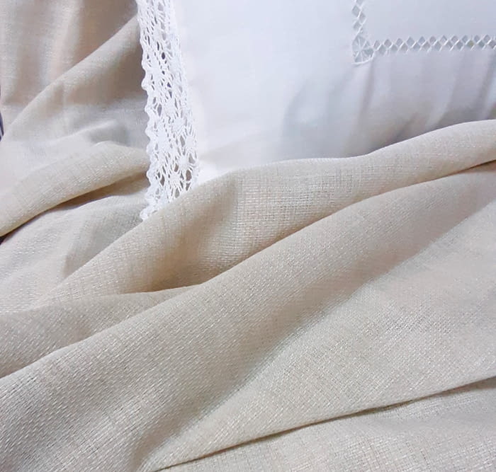 Tela visillo saco beige arena - 1