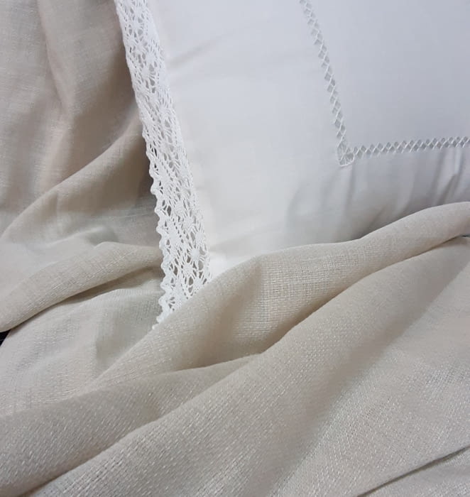 Tela visillo saco beige arena - 3