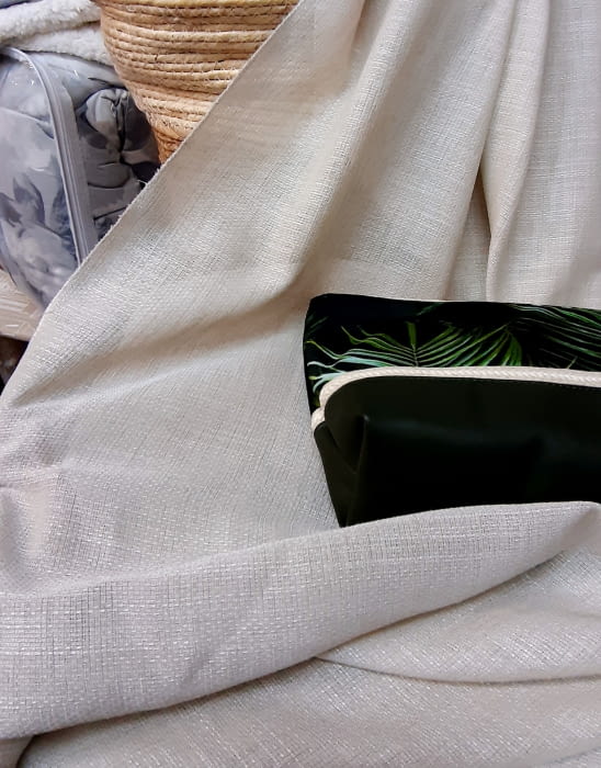 Tela visillo saco beige arena - 5