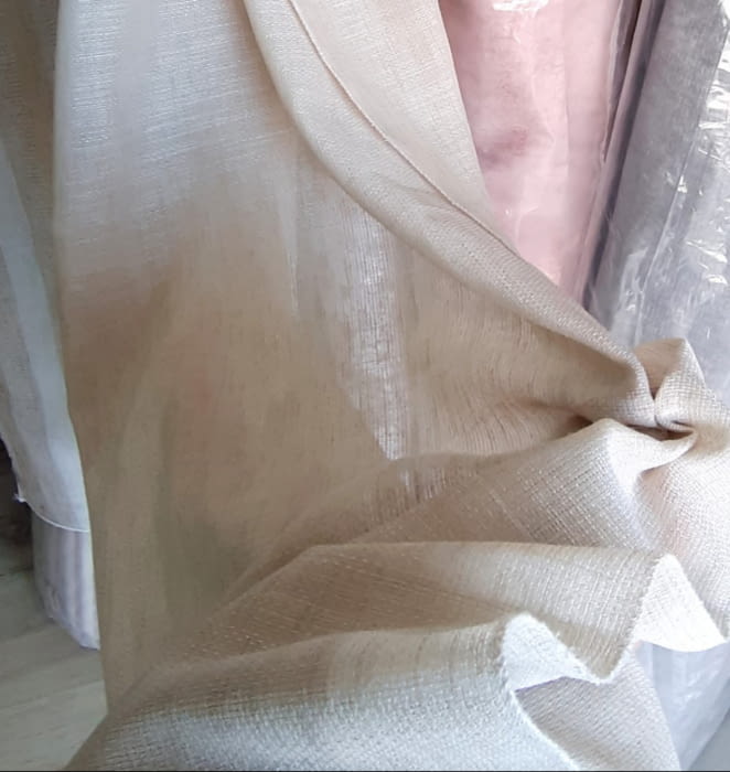 Tela visillo saco beige arena - 7