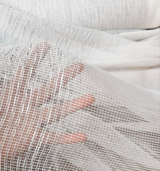 Tela visillo malla gris - 1