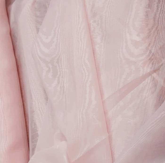 Tela visillo rosa moaré - 3