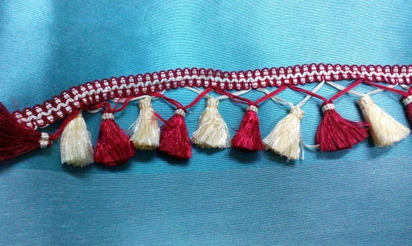 Flecos granate y beige - 1