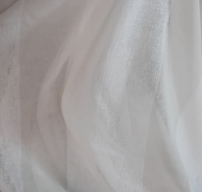 Tela visillo rayas beige - 2