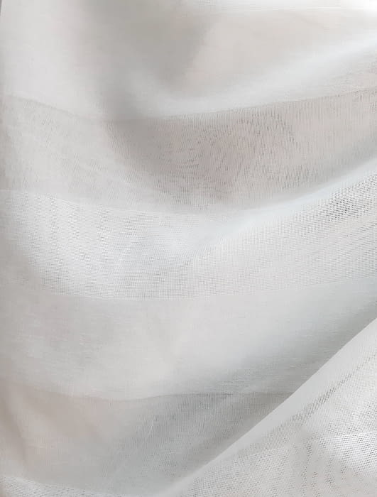 Tela visillo rayas beige - 3