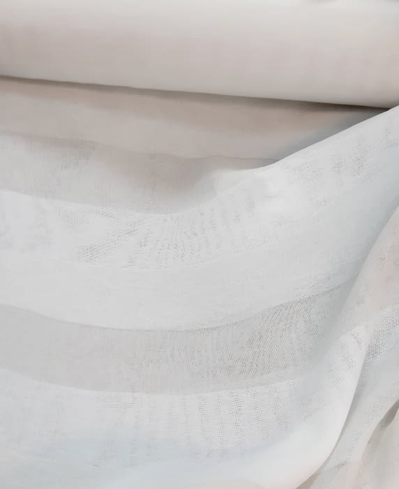 Tela visillo rayas beige - 5