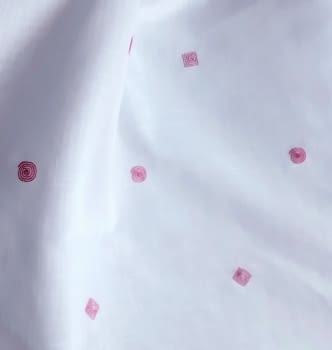 Tela visillo espirales rosas - 5