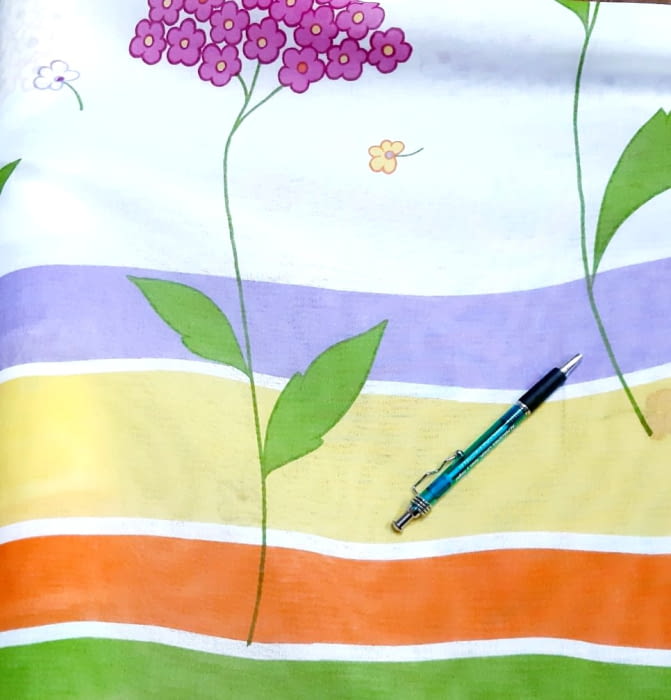 Tela visillo flores colores infantil - 4