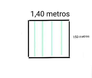 Retal visillo lino rayitas verdes 1,40 x 1,50 metros - 6