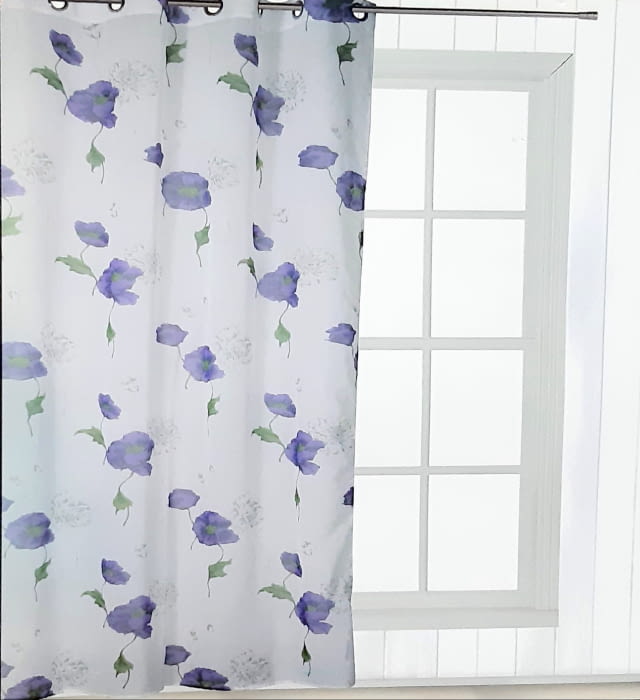 Visillos Lavanda flores moradas