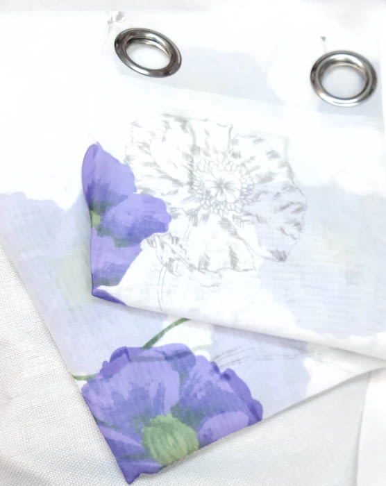 Visillos Lavanda flores moradas - 3