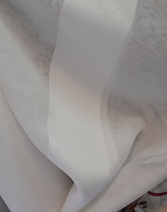 Tela visillo espiga blanco - 1