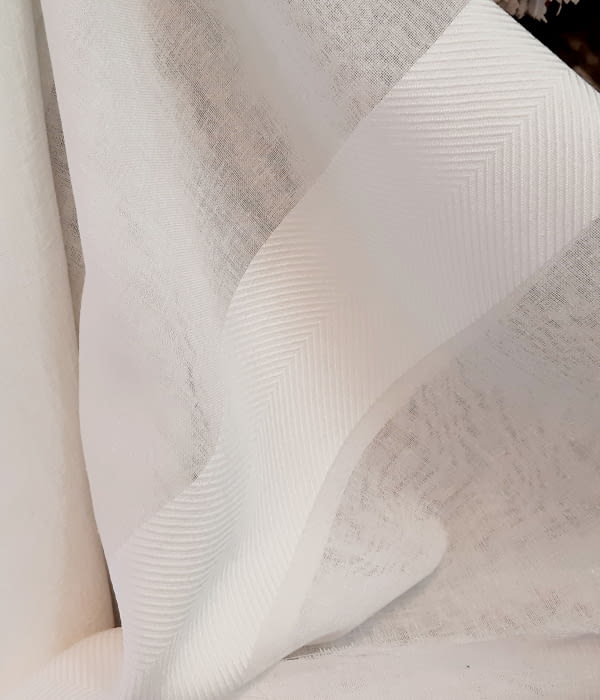 Tela visillo espiga blanco - 3