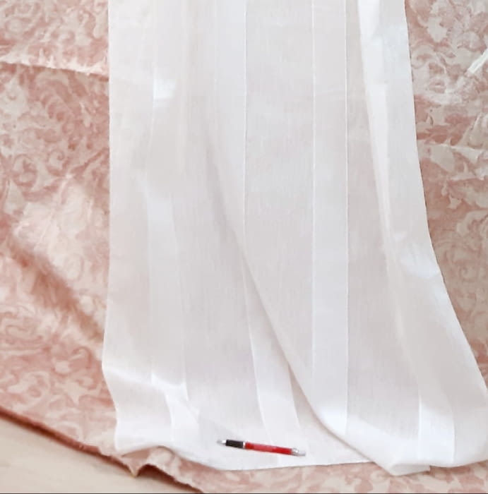 Retales de visillo de rayas de espigas - 6