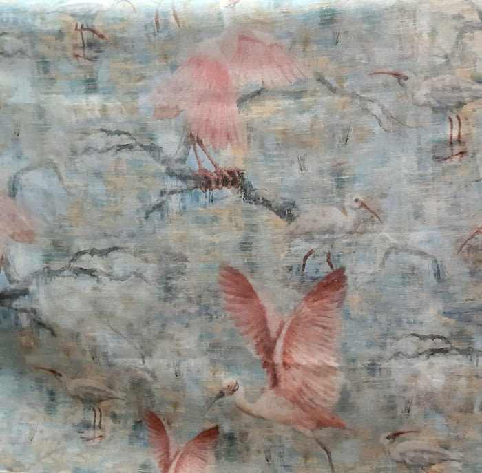 Tela flamencos Odiel rosa