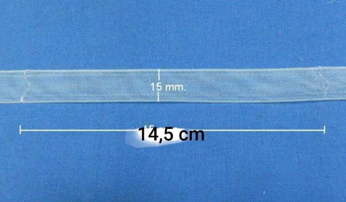 Cinta de estor plegable transparente