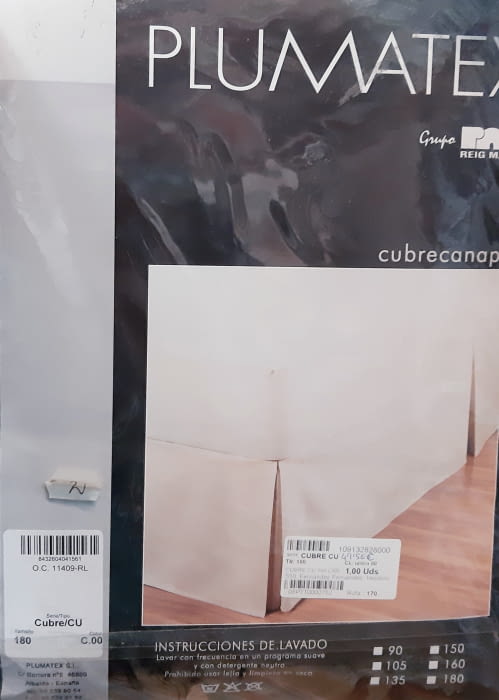 Cubrecanapés recto crudo - 2