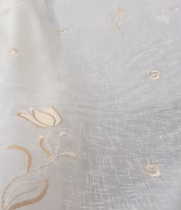 Tela visillo bordado ondas - 3