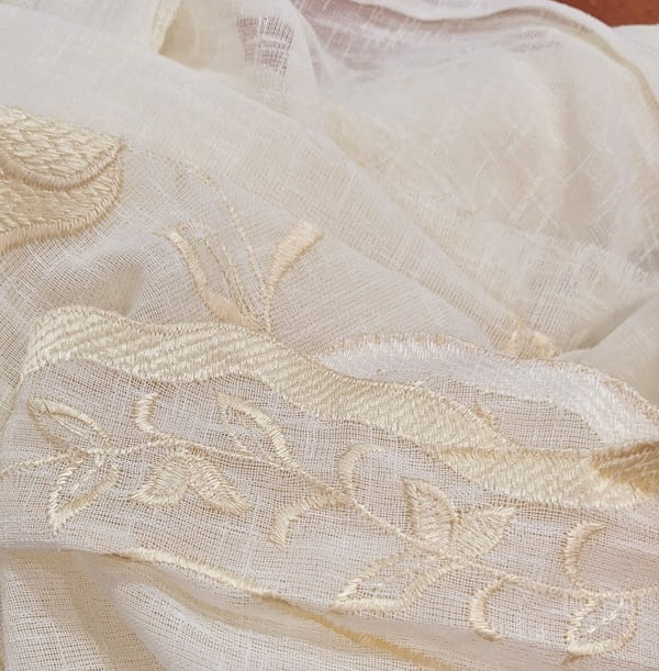 Tela visillo bordado ondas - 4