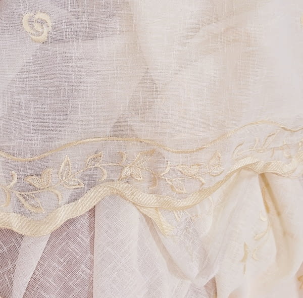 Tela visillo bordado ondas - 5