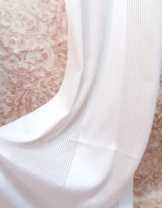 Tela visillo franjas blancas