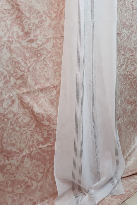 Tela visillo rayitas gris 80 x 300 - 4