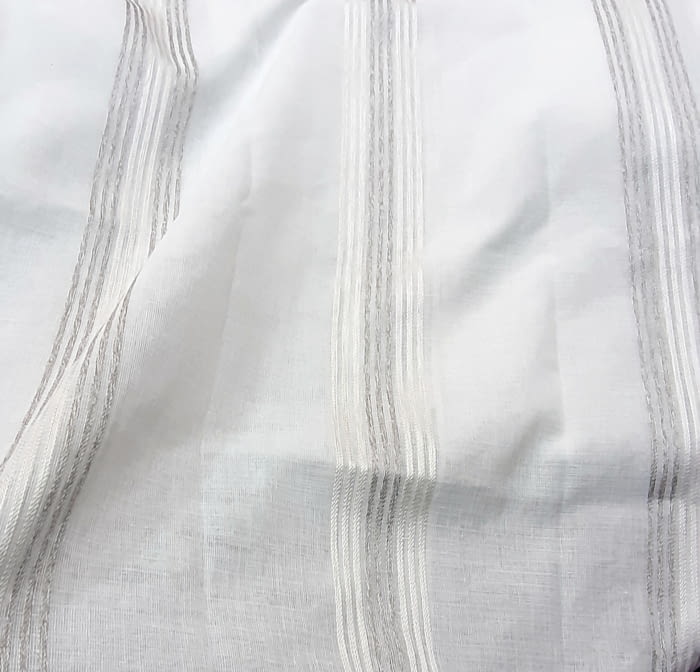 Tela visillo rayitas gris 80 x 300 - 6