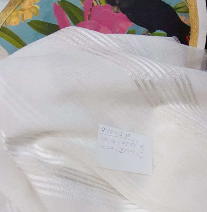 Tela visillo rayitas 2,10 x 2,90 metros = 26,99 € - 2