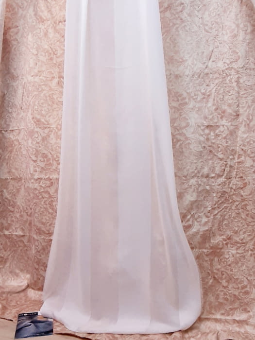 Tela visillo blanco rayas anchas - 2