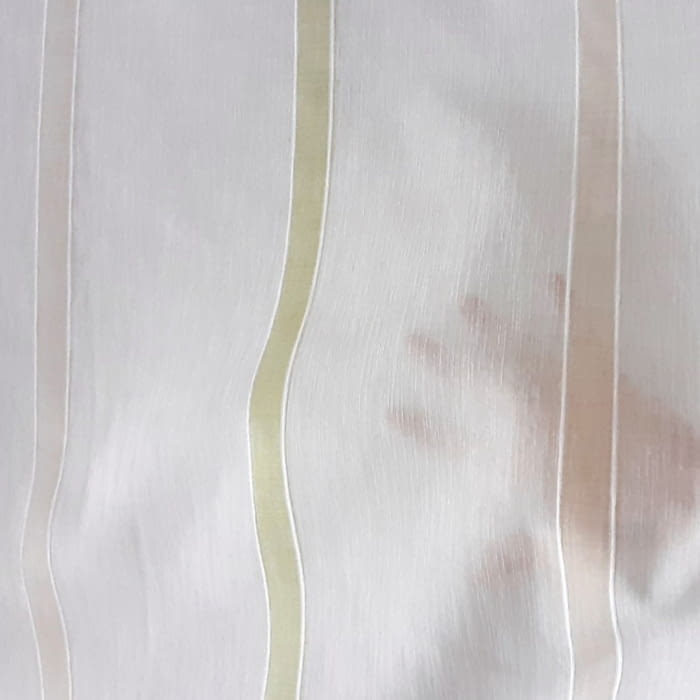 Tela visillo rayas verdes - 1